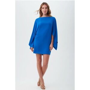 Trina Turk Diaquiri Dress Women's Large Royal Blue NWT Flattering Kimono Sleeves